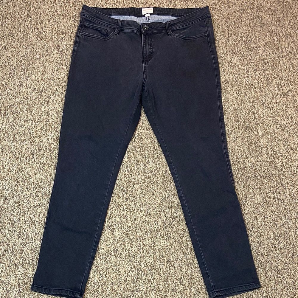 Original Weatherproof Vintage Black Skinny Jeans Plus Size 14